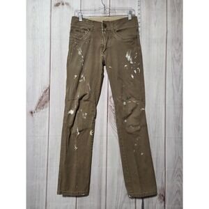 Kuhl Kanvus Jeans Mens 29x30 Brown Stretch Canvas Work Painter Distressed